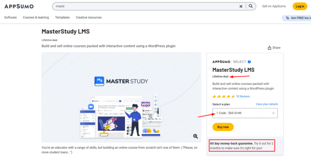 Masterstudy LMS Vs LearnPress - masterstudy lms lifetime deal