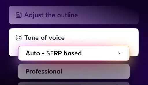 Automated tone of voice using Surfer SEO.