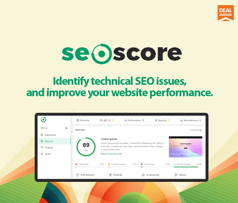 Improve your website performance and identify technical SEO issues with Best DealMirror Black Friday deals.