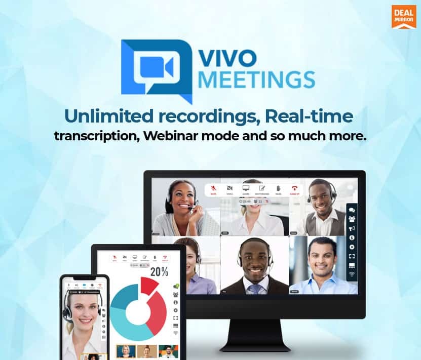 Vivo meetings offer unlimited recordings, real time transcripts, webinars, and more - one of the best deals for Black Friday. Upgrade your virtual gatherings with Vivo today!