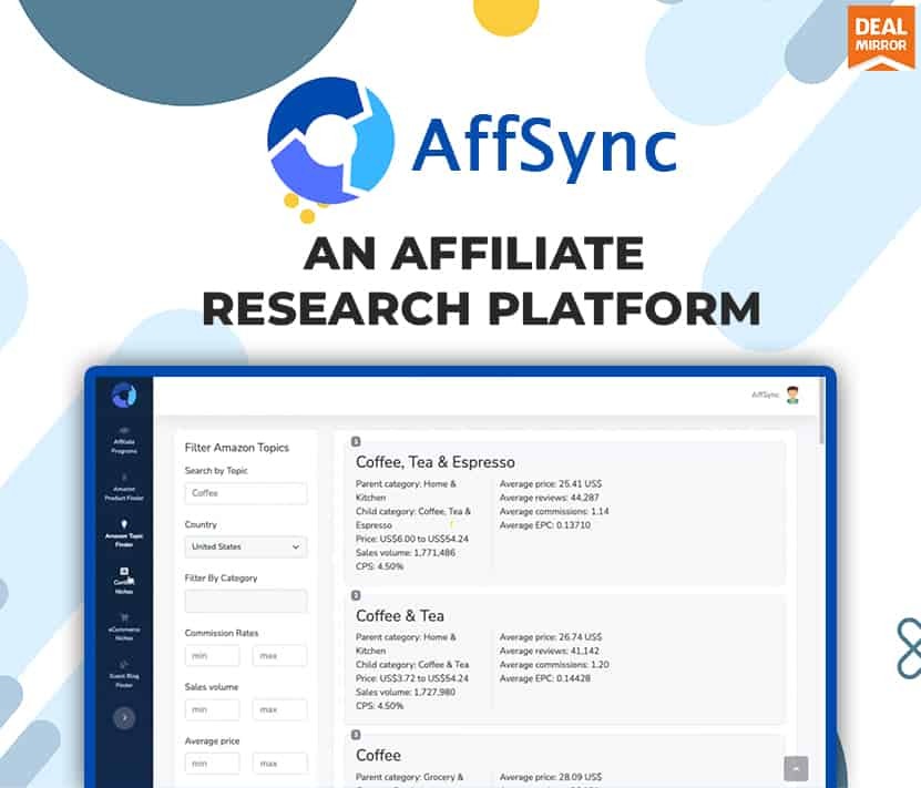 Affsync is an affiliate research platform that specializes in finding the Best DealMirror Black Friday deals.