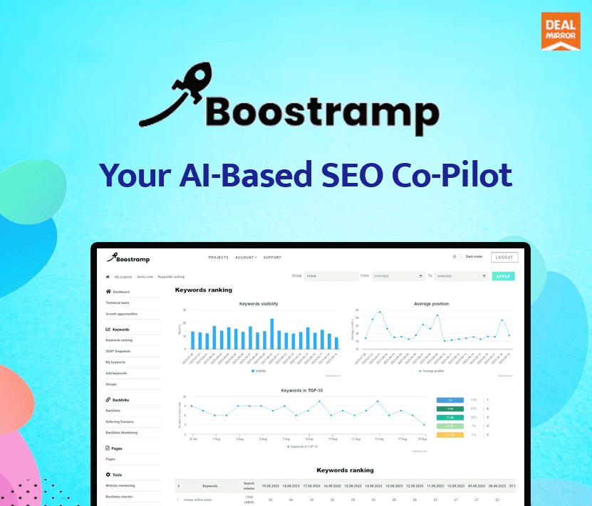 Boostamp your AI-based SEO co-pilot with the Best DealMirror Black Friday deals.