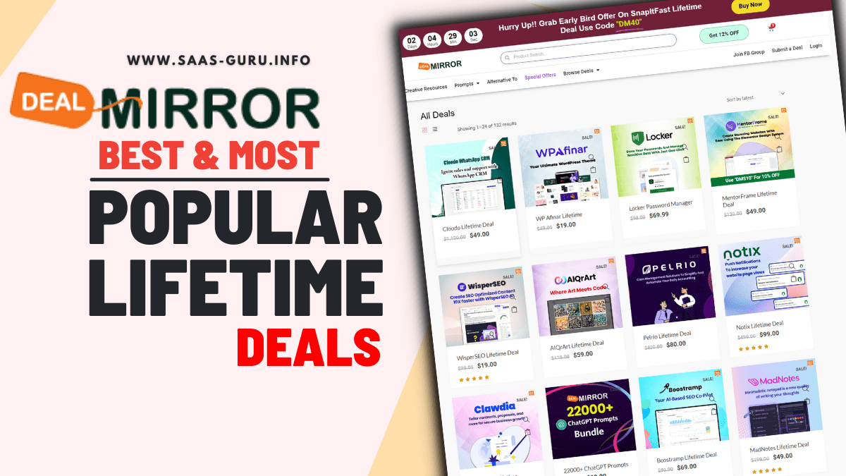 31+ Best DealMirror Lifetime Deals of November 2023