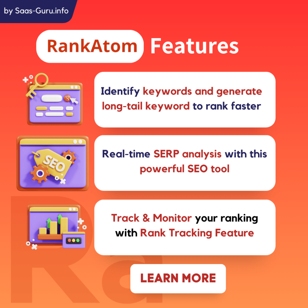 Banner featuring the words RankAtom review.