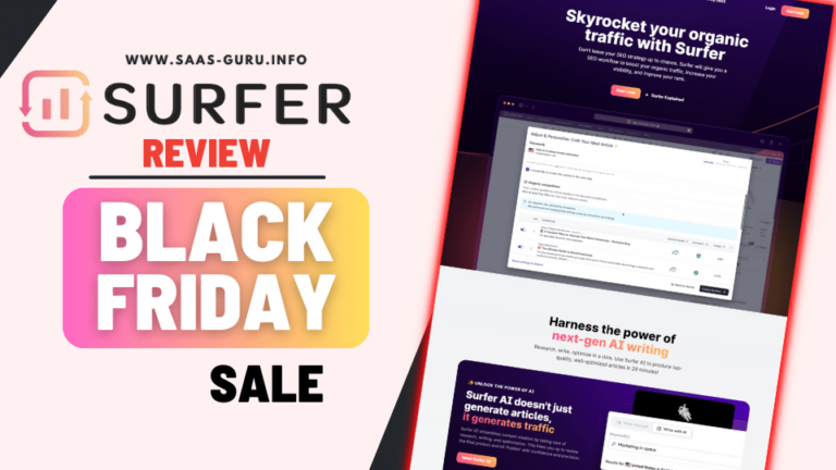Surfer SEO Black Friday Deal (2023): 47% Off + Extra Credits