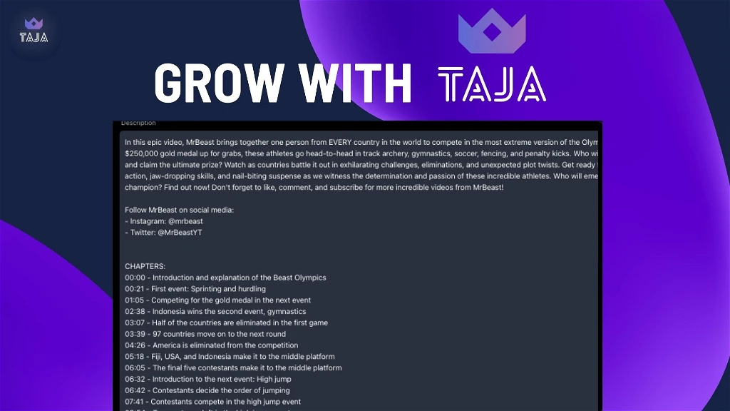 Grow your website's visibility and online presence with taja's powerful SEO tool.