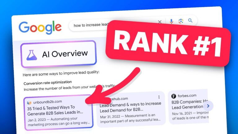 How to RANK in Google’s AI Overviews